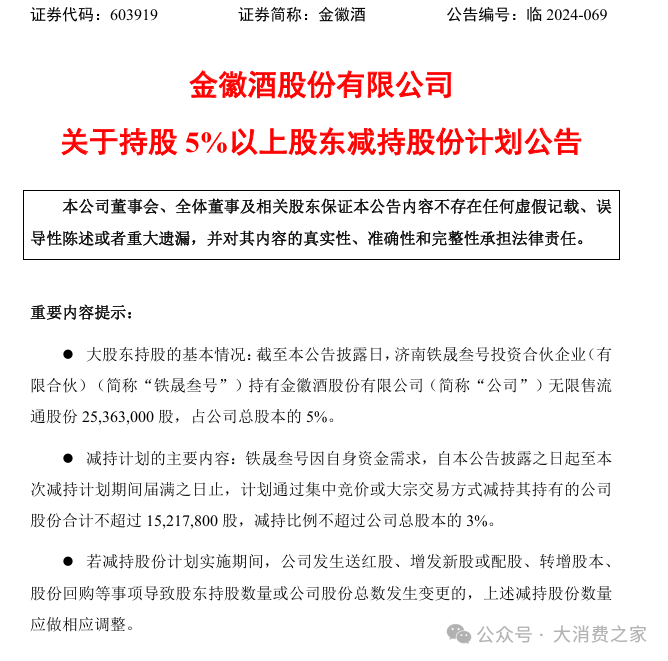 金徽酒股权质押高企、被减持，合同负债攀升背后是否施压经销商？